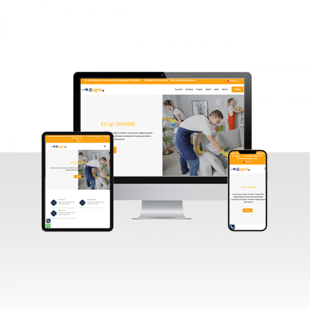 Halı , Koltuk ve Ev Temizliği Web Sitesi Paketi -  Find