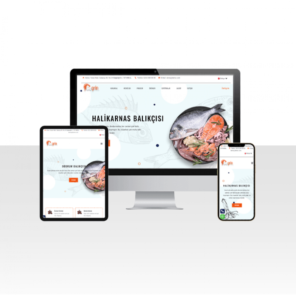 Izgara ve Balık Restoranı Web Sitesi Paketi - Somon